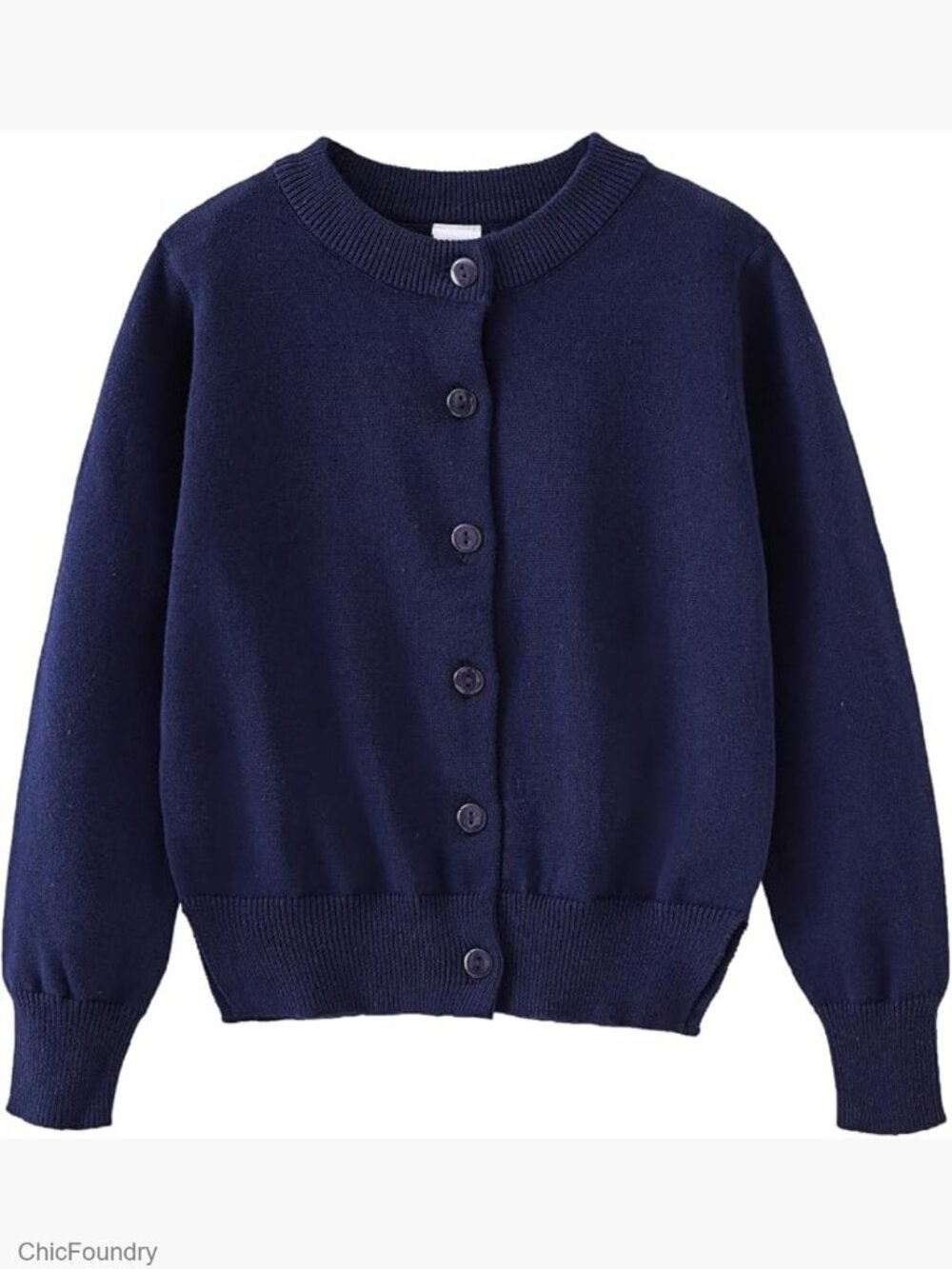 Girls Cardigan Cotton Long Sleeve Button Knit Sweater School Uniform 6-12